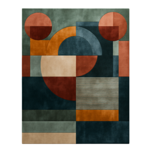 Bauhaus Blend 01 Hand Tufted Wool and Bamboo Silk Rug