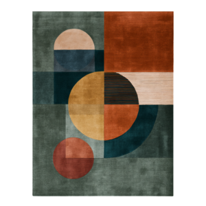Bauhaus Blend 02 Hand Tufted Wool and Bamboo Silk Rug