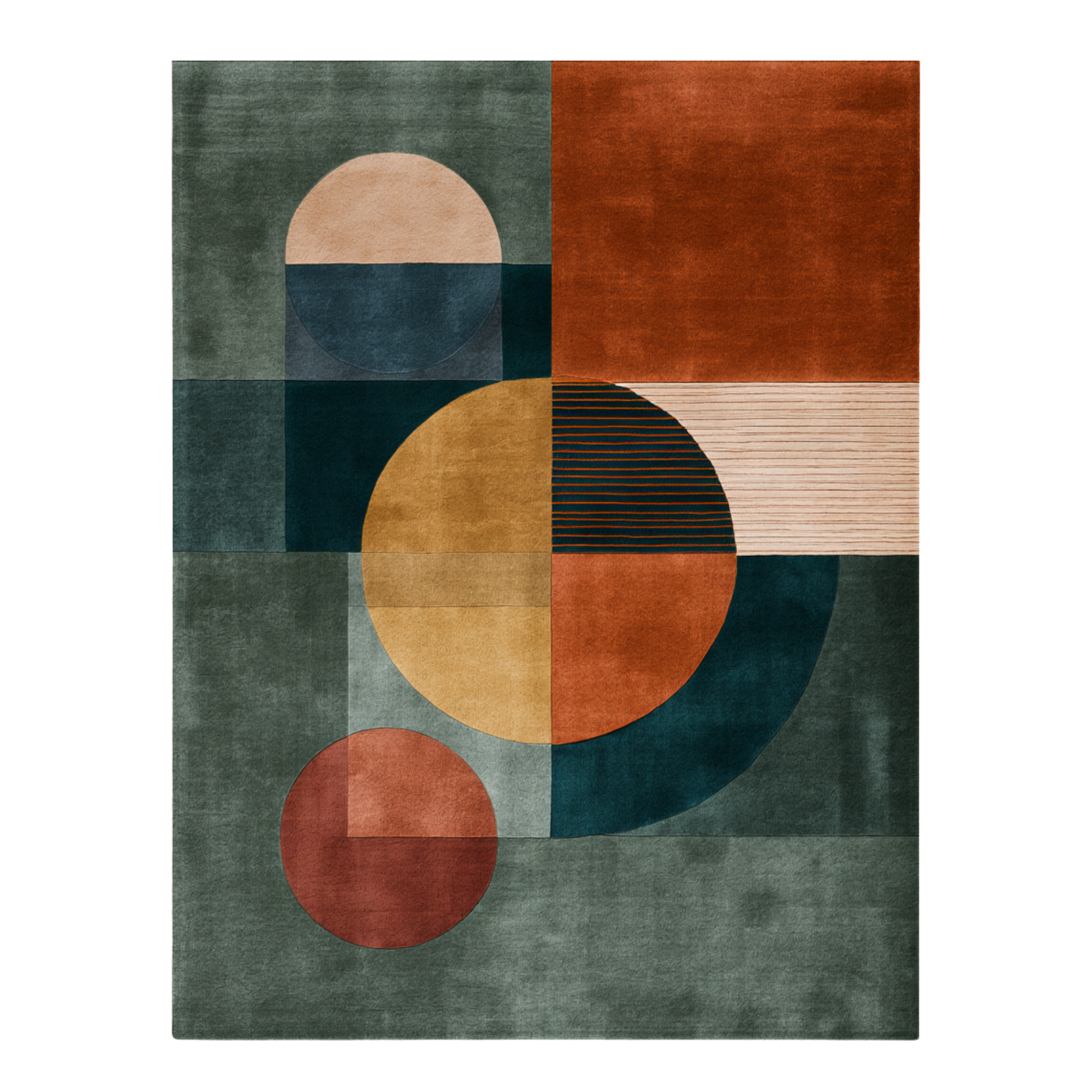 Bauhaus Blend 02 Hand Tufted Wool and Bamboo Silk Rug