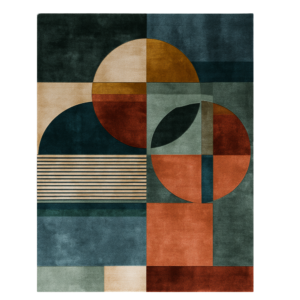 Bauhaus Blend 03 Hand Tufted Wool and Bamboo Silk Rug