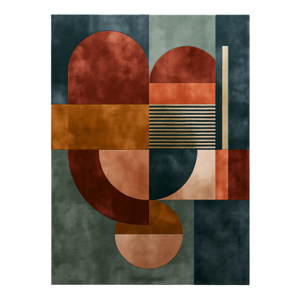 Arch Rhythm Hand Tufted Wool and Bamboo Silk Rug