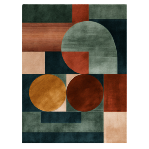 Bauhaus Blend 06 Hand Tufted Wool and Bamboo Silk Rug