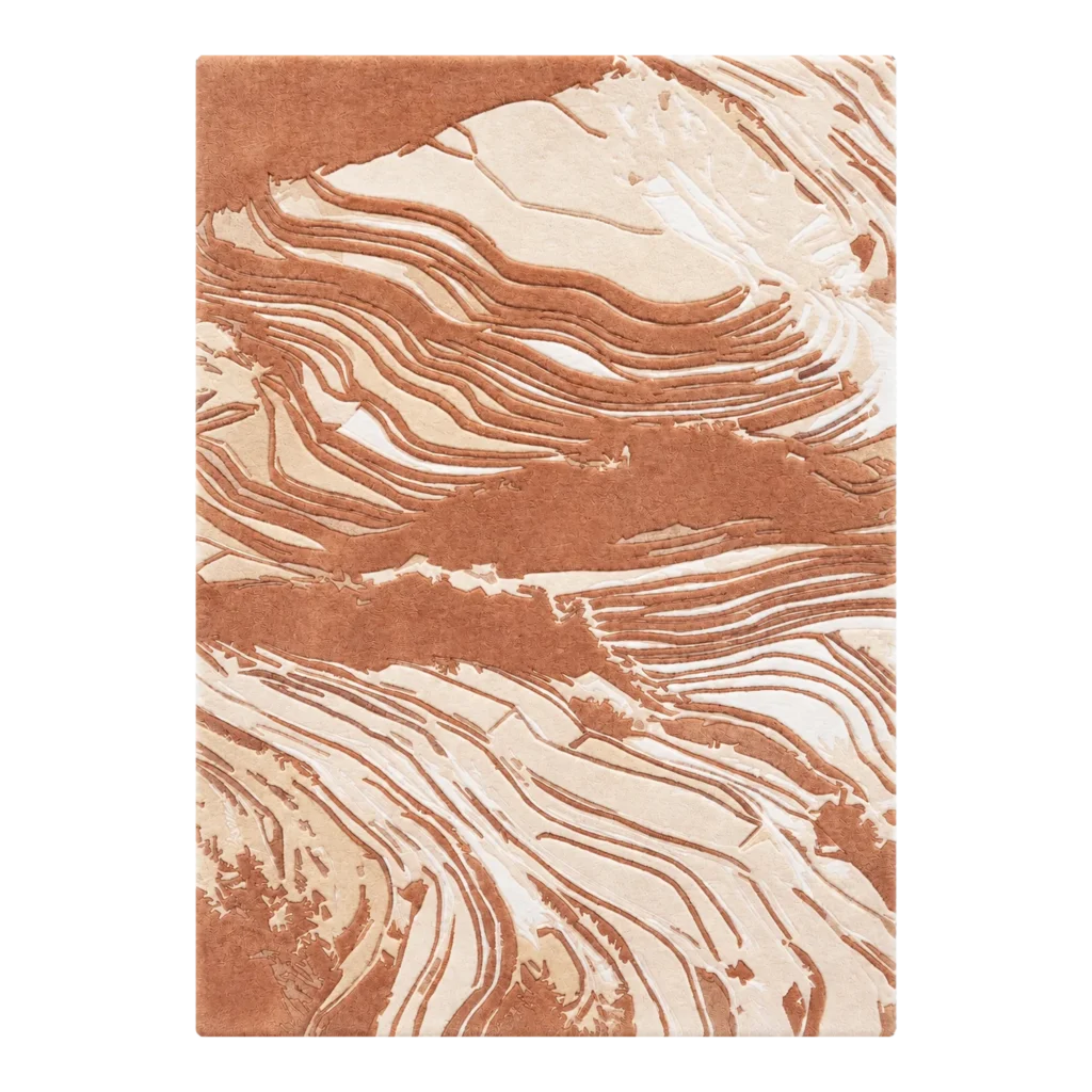 Alpine Strata Hand Tufted Wool and Bamboo Silk Rug