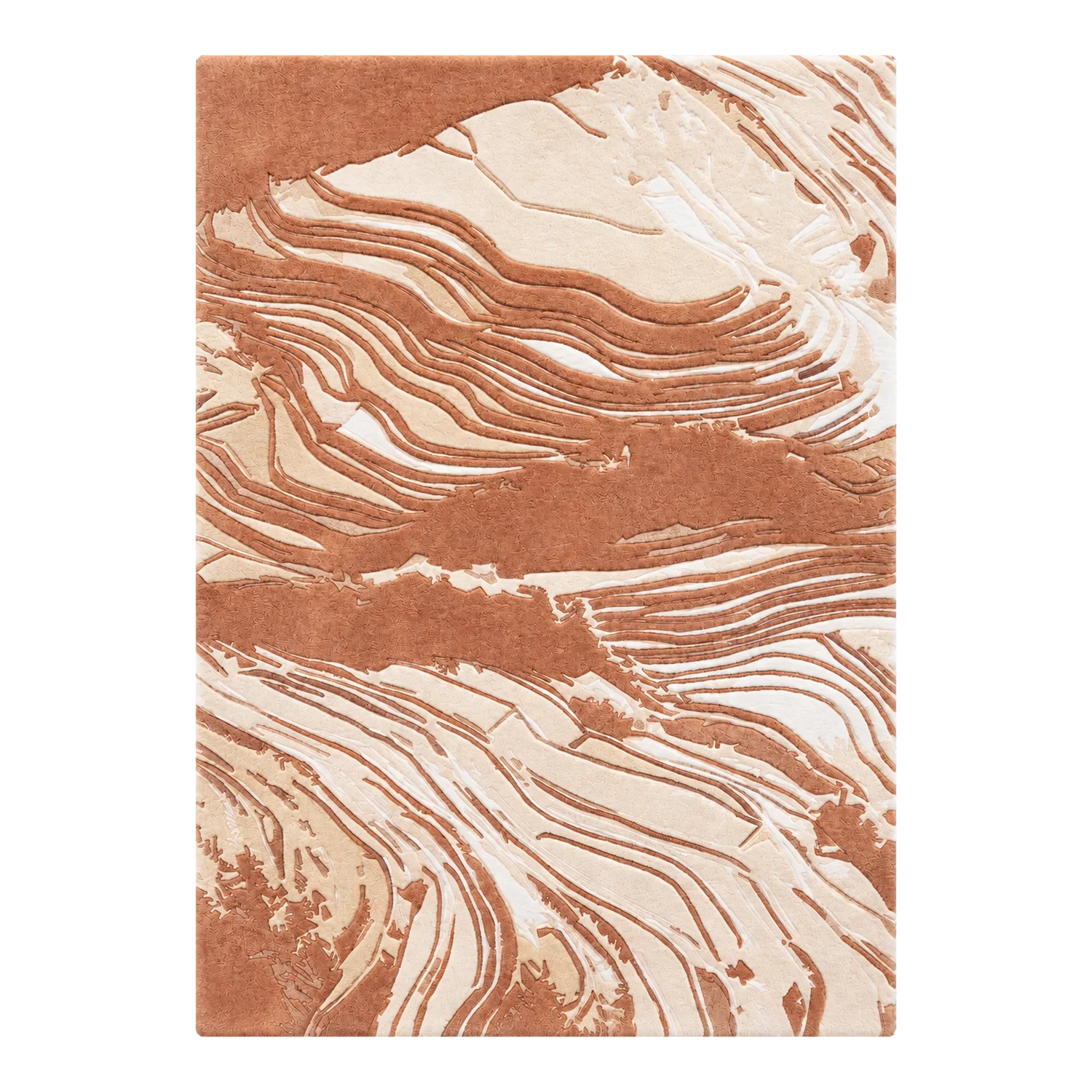 Alpine Strata Hand Tufted Wool and Bamboo Silk Rug