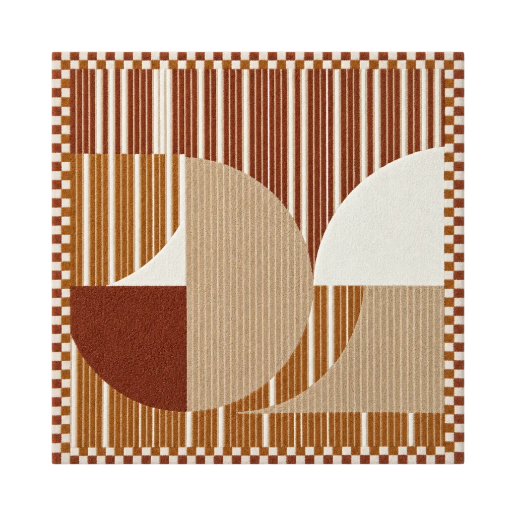 Arc Assembly Hand Tufted Wool and Bamboo Silk Rug