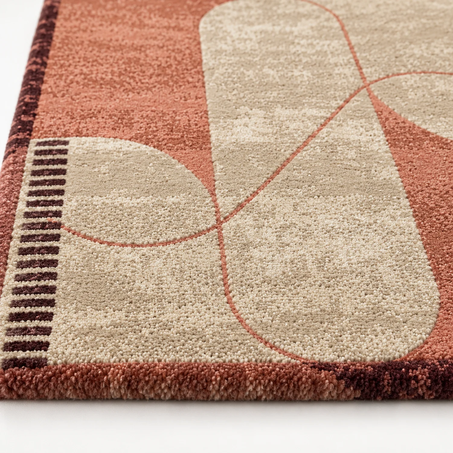 Arch Dialogue Hand Tufted Wool and Bamboo Silk Rug - Image 2