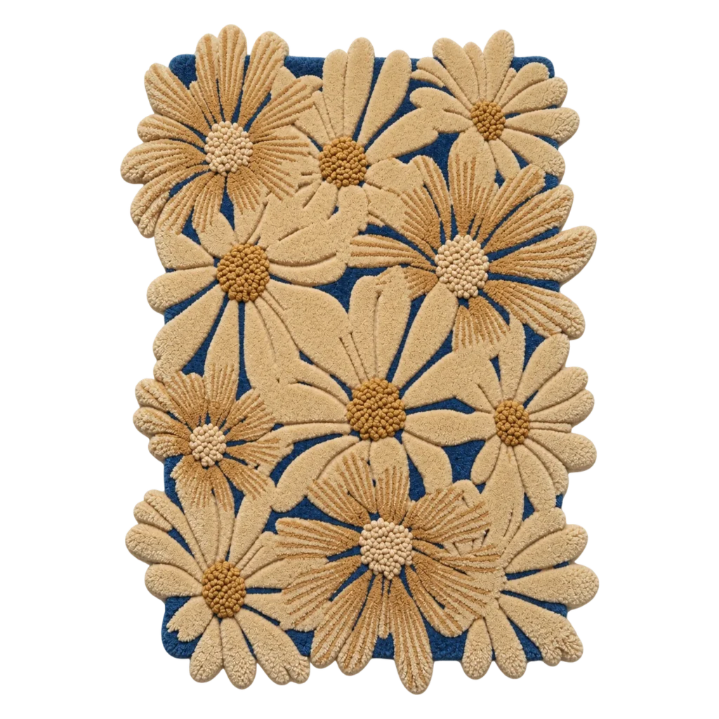 Bloom Relief Hand Tufted Wool and Bamboo Silk Rug