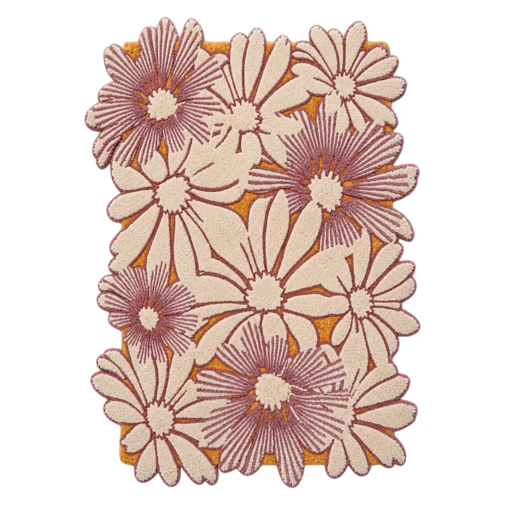 Bloom Relief Hand Tufted Wool and Bamboo Silk Rug