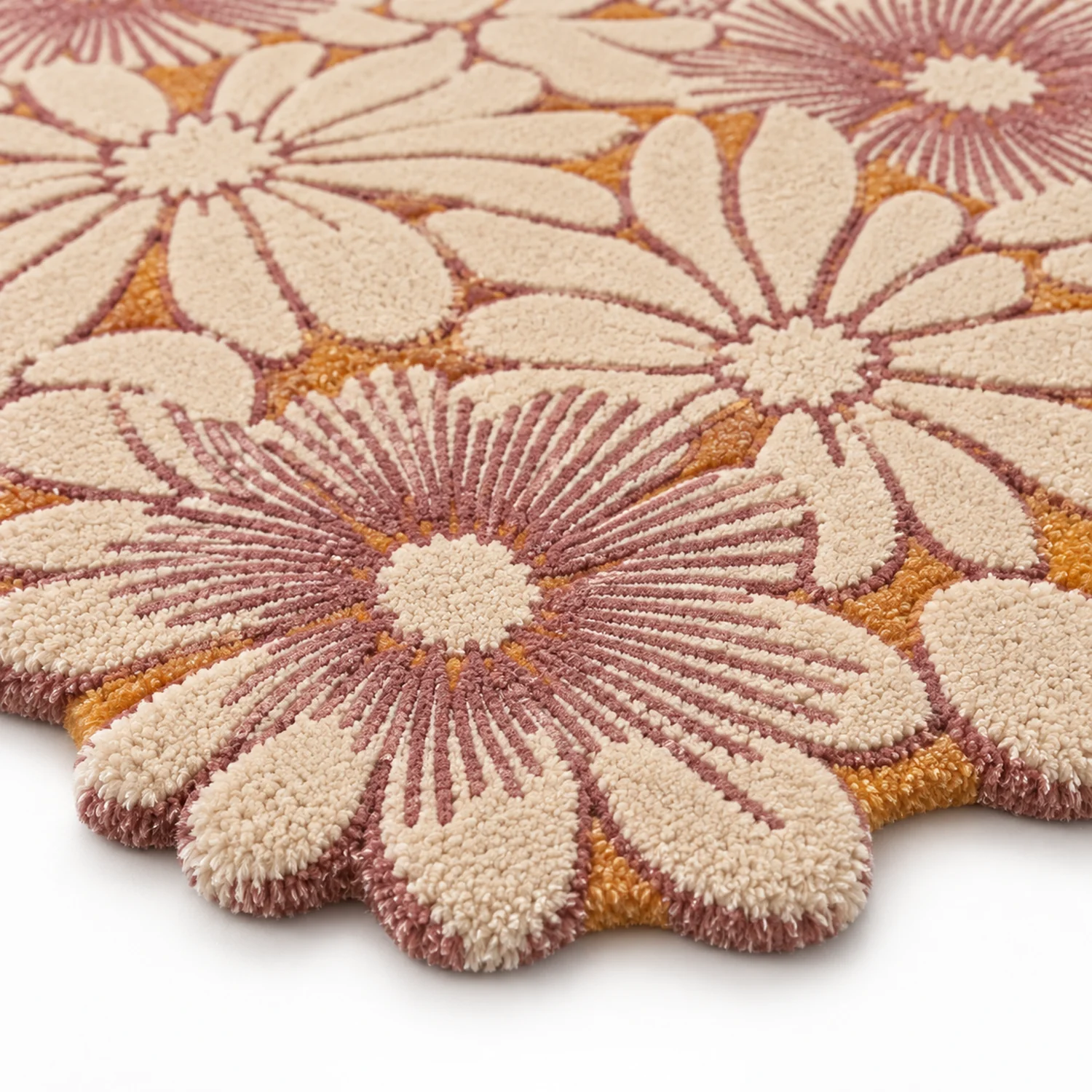 Bloom Relief Hand Tufted Wool and Bamboo Silk Rug - Image 2