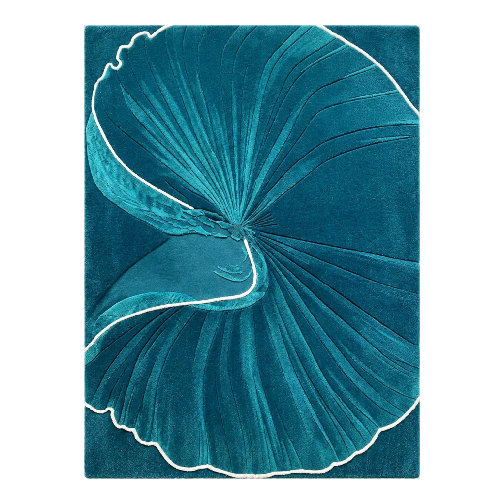 Botanical Fold Hand Tufted Wool and Bamboo Silk Rug