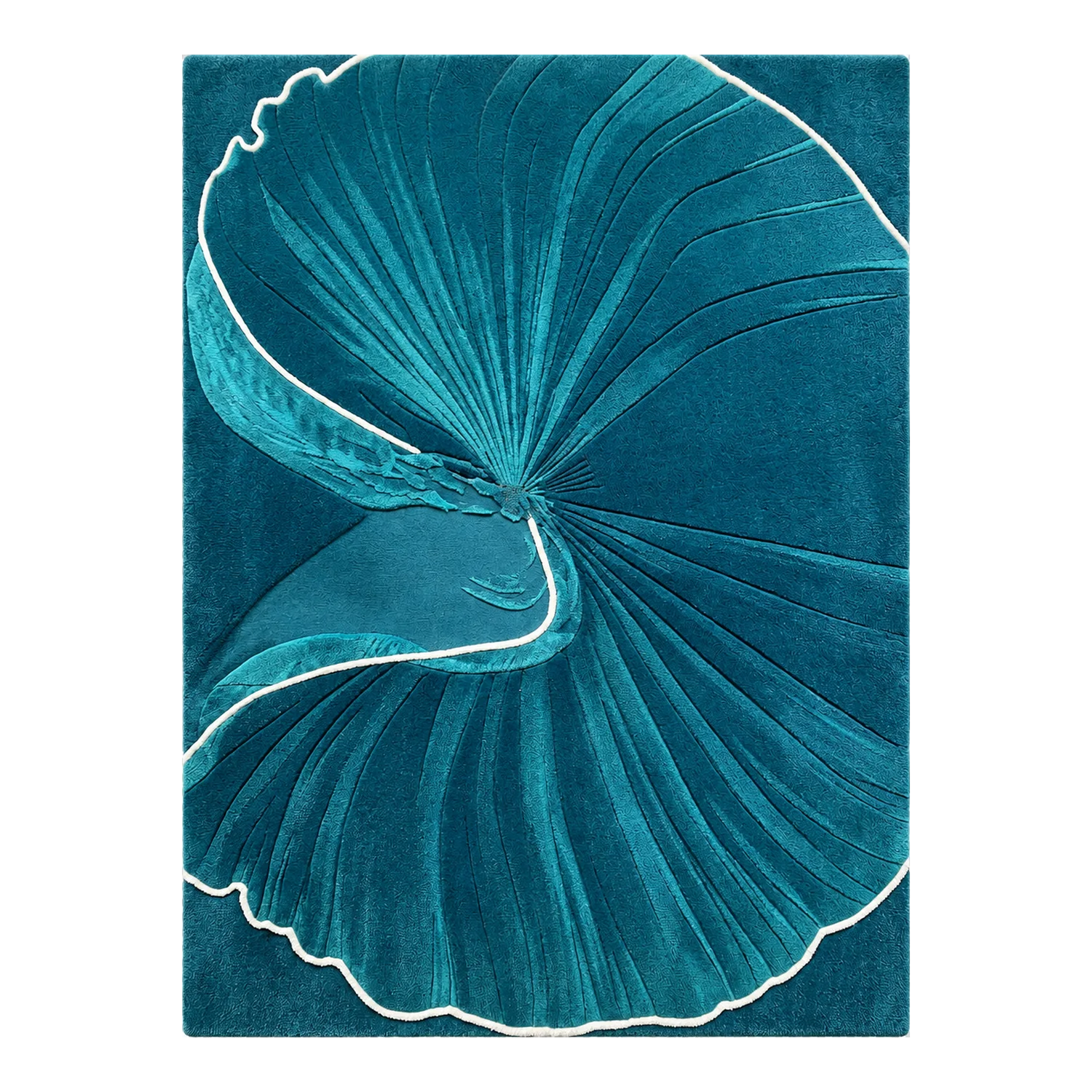 Botanical Fold Hand Tufted Wool and Bamboo Silk Rug