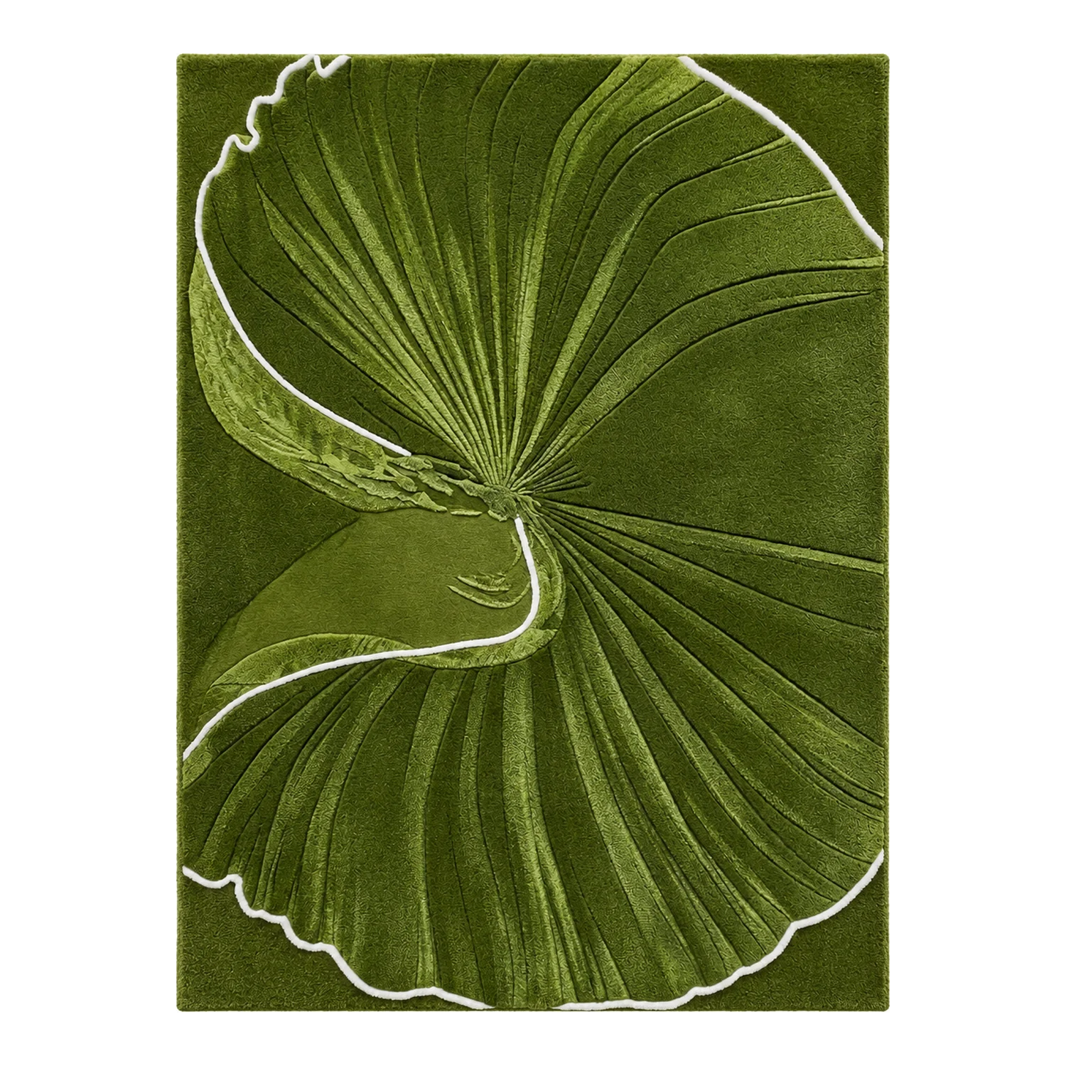 Botanical Fold Hand Tufted Wool and Bamboo Silk Rug