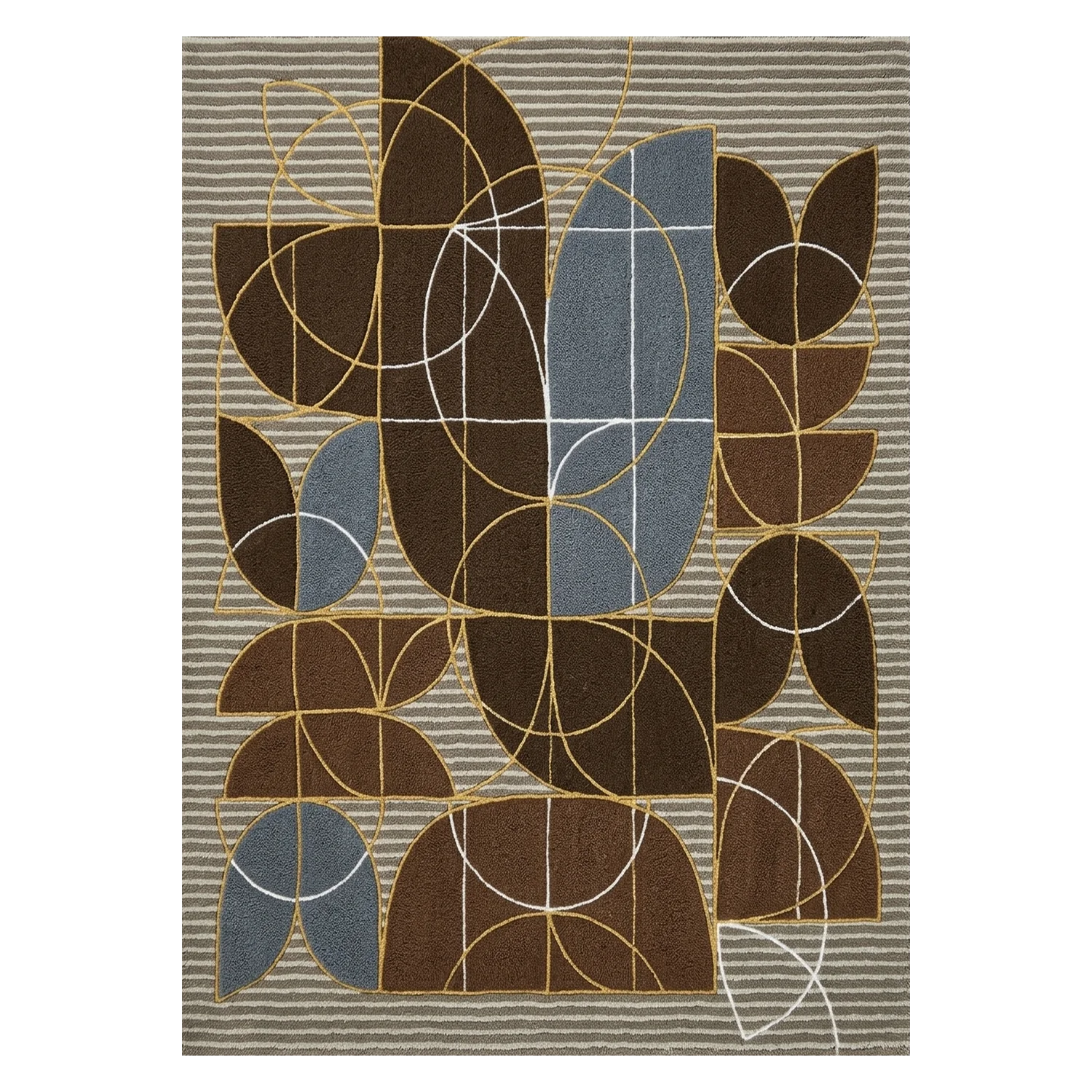 Botanical Orbit Hand Tufted Wool and Bamboo Silk Rug