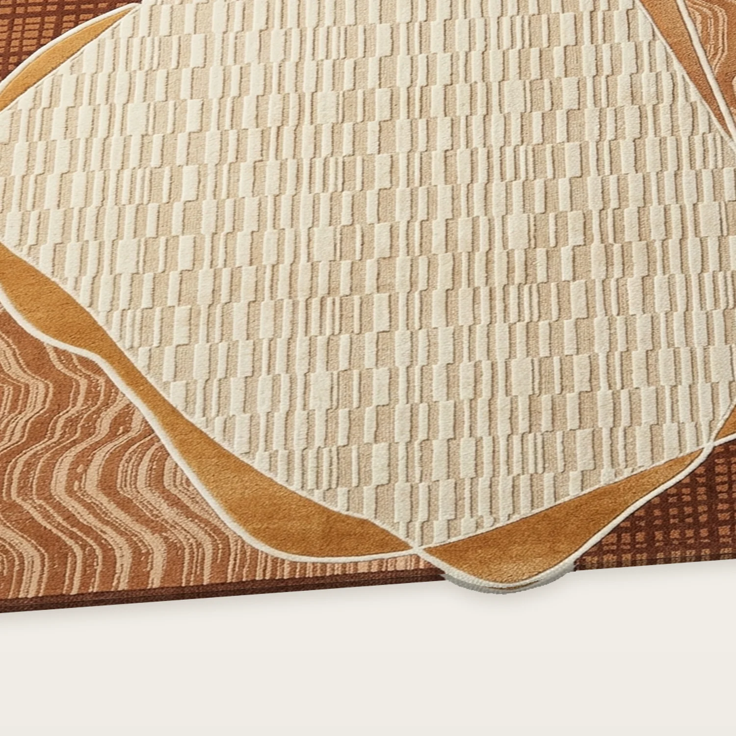 Contour Cocoon Hand Tufted Wool and Bamboo Silk Rug - Image 2