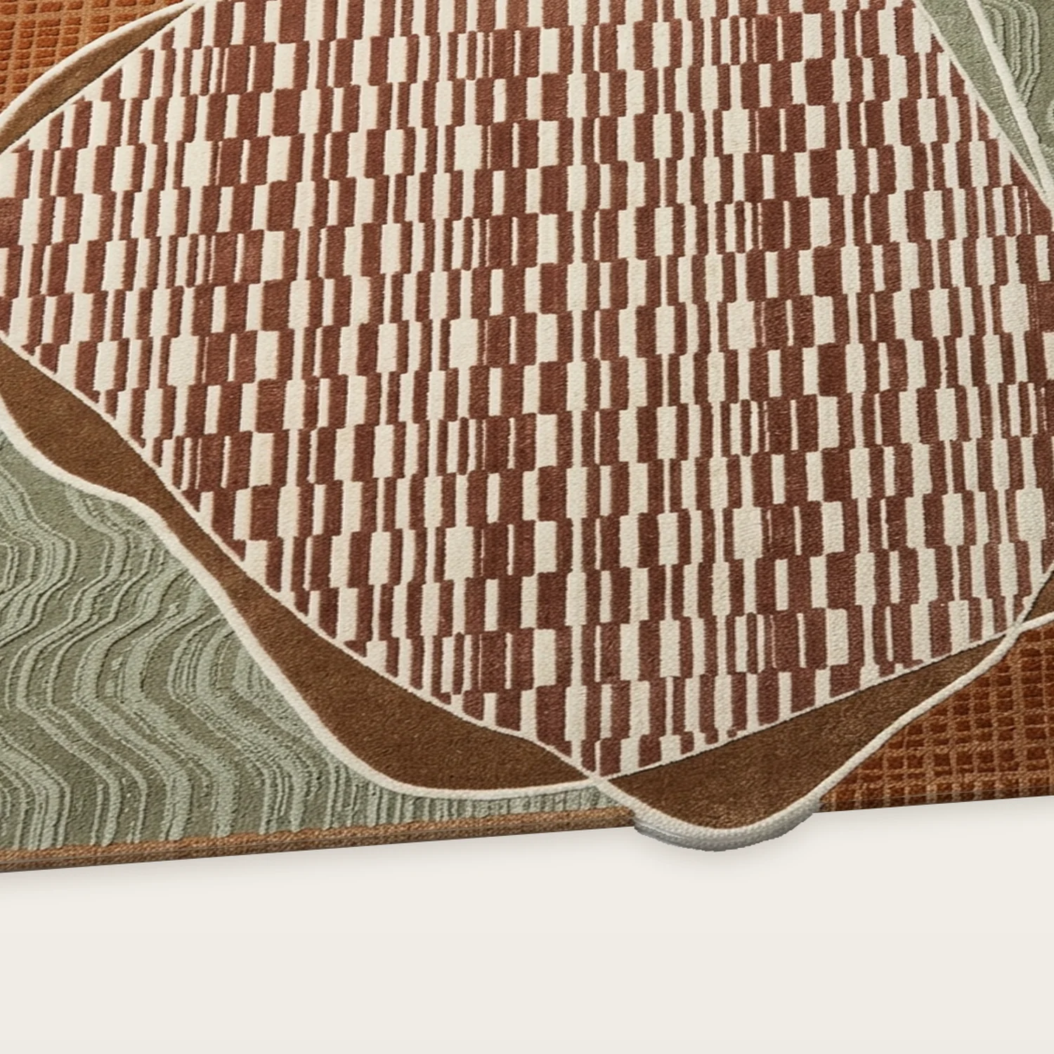 Contour Cocoon Hand Tufted Wool and Bamboo Silk Rug - Image 2