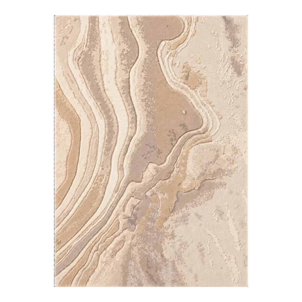 Contour Drift Hand Tufted Wool and Bamboo Silk Rug