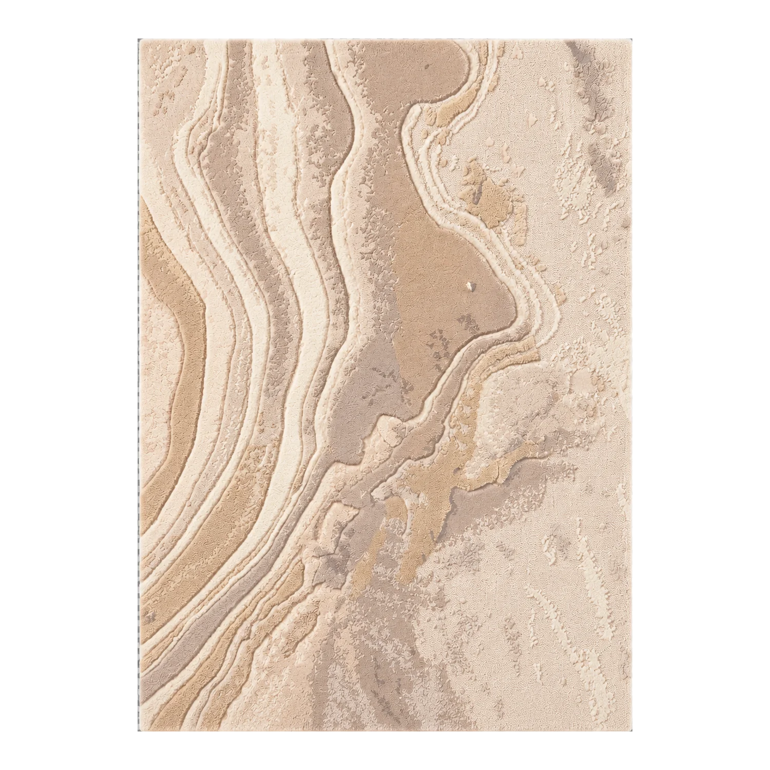 Contour Drift Hand Tufted Wool and Bamboo Silk Rug