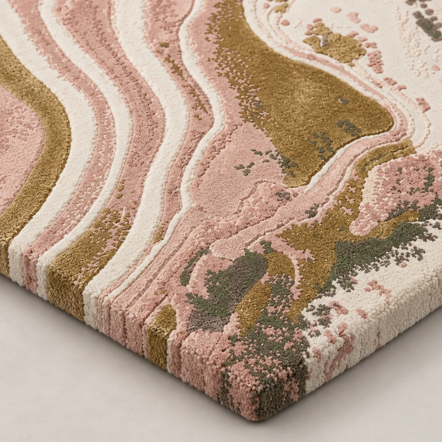 Contour Drift Hand Tufted Wool and Bamboo Silk Rug - Image 2