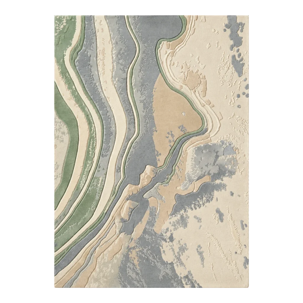 Contour Drift Hand Tufted Wool and Bamboo Silk Rug