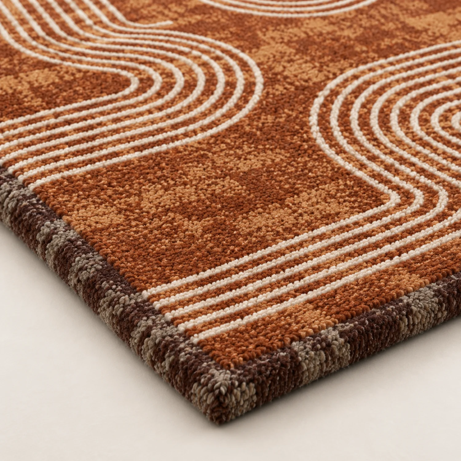 Endless Trace Hand Tufted Wool and Bamboo Silk Rug - Image 2