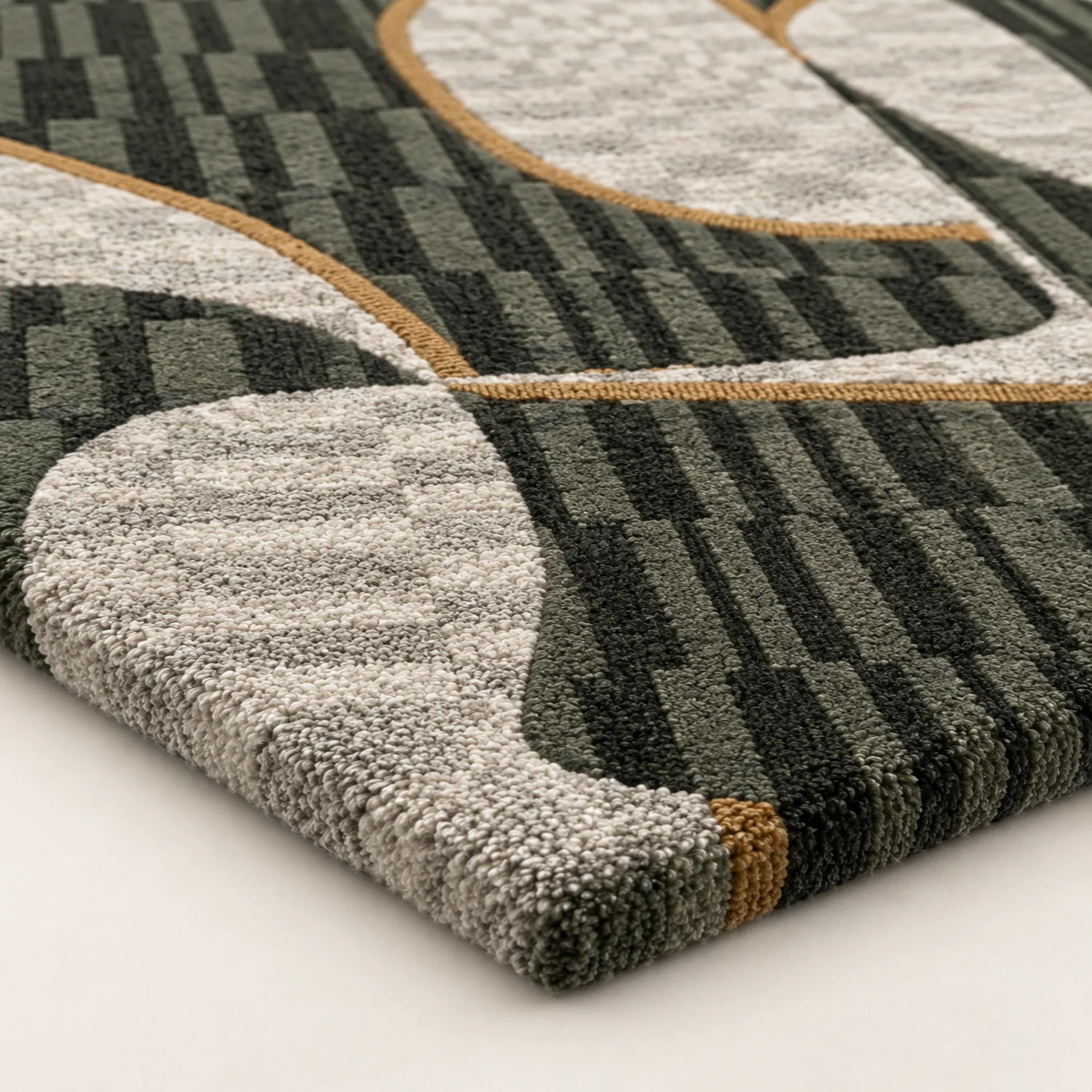 Flow Junction Hand Tufted Wool and Bamboo Silk Rug - Image 2