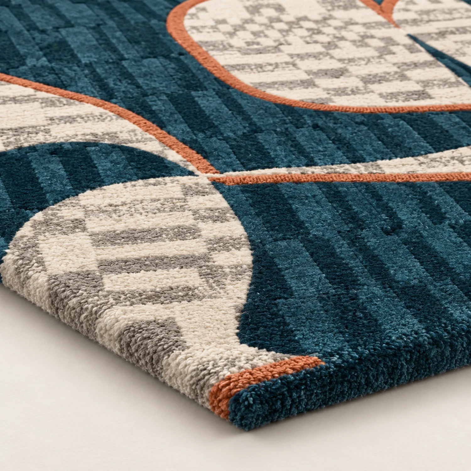 Flow Junction Hand Tufted Wool and Bamboo Silk Rug - Image 2