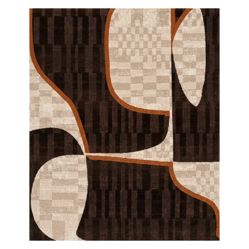Flow Junction Hand Tufted Wool and Bamboo Silk Rug