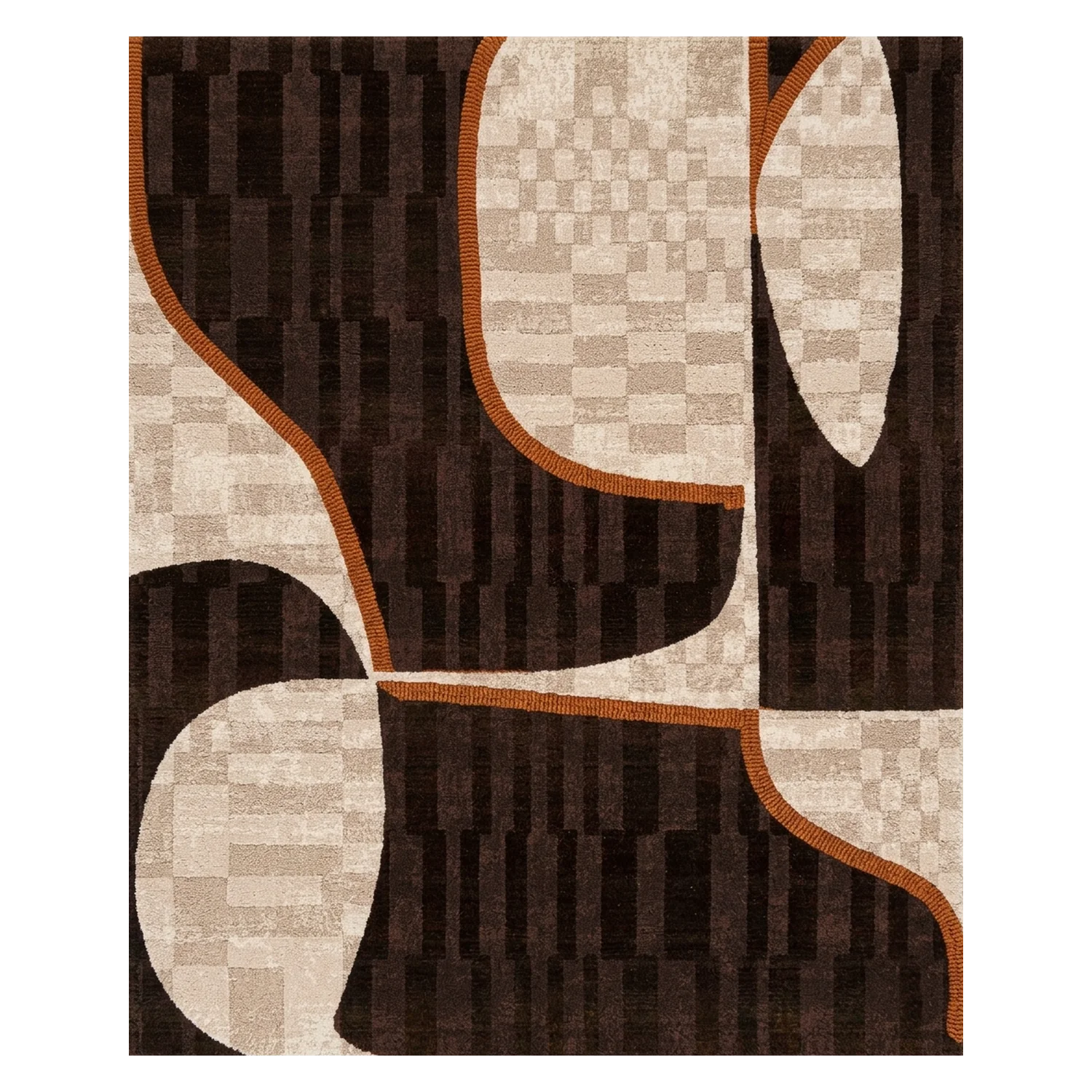Flow Junction Hand Tufted Wool and Bamboo Silk Rug