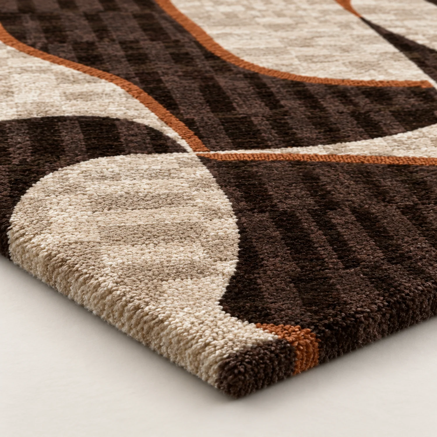 Flow Junction Hand Tufted Wool and Bamboo Silk Rug - Image 2