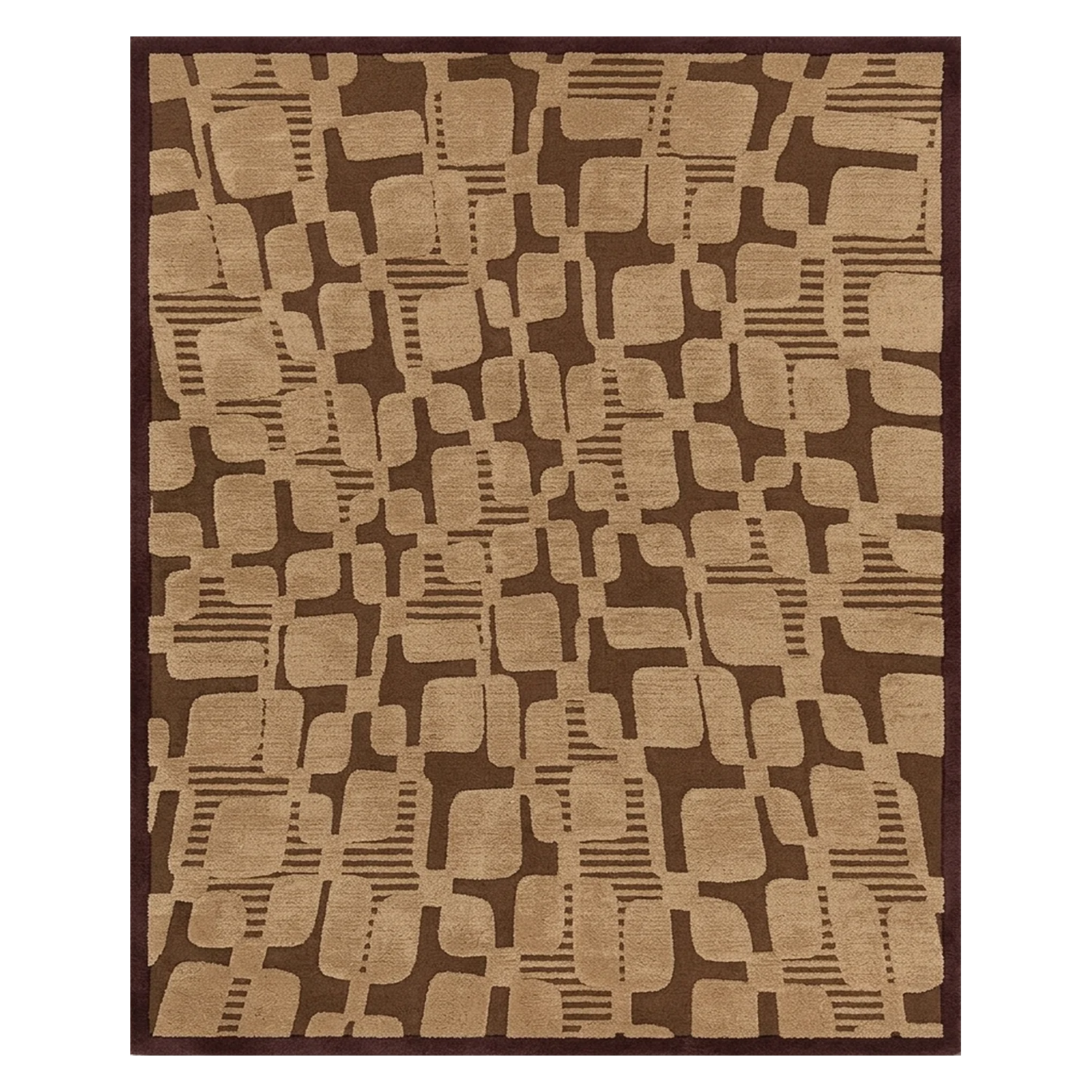 Fragment Field Hand Tufted Wool and Bamboo Silk Rug