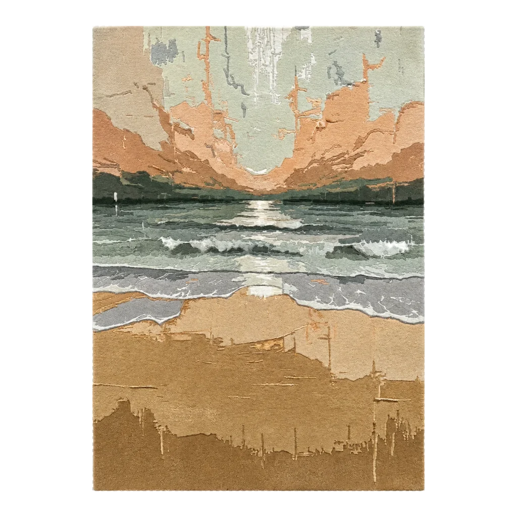 Horizon Tide Hand Tufted Wool and Bamboo Silk Rug