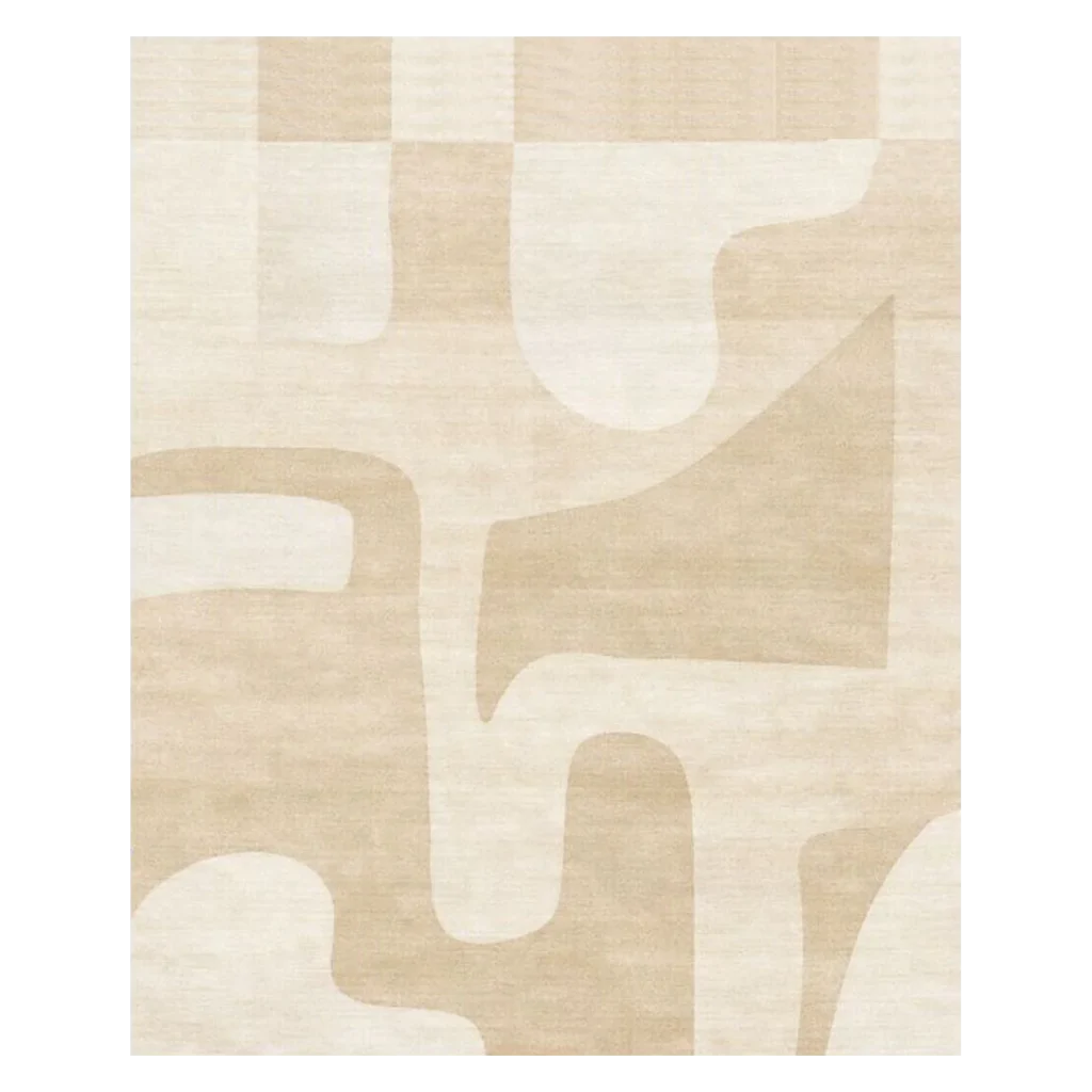Interlock Hand Knotted Wool and Bamboo Silk Rug