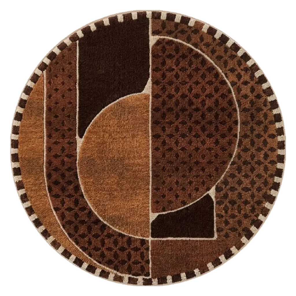 Mosaic Sphere Hand Tufted Wool and Bamboo Silk Rug