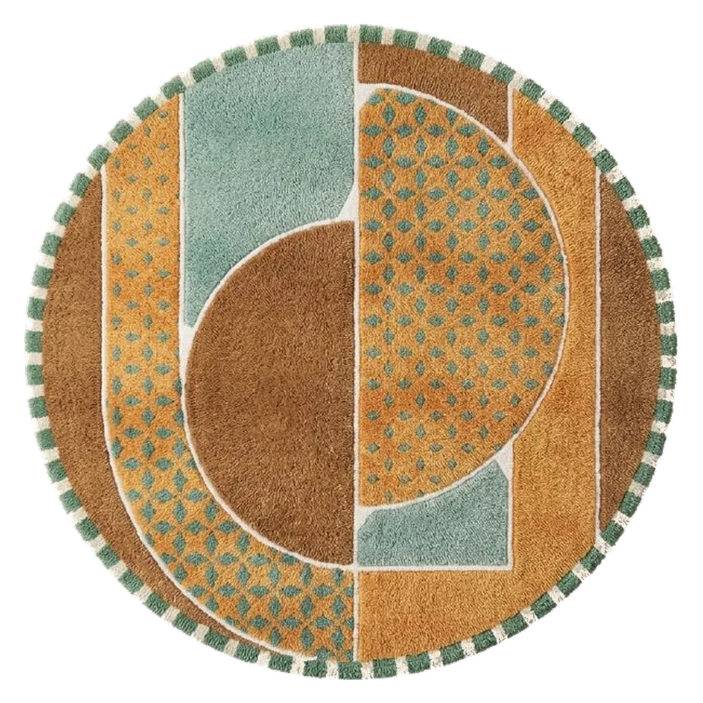 Mosaic Sphere Hand Tufted Wool and Bamboo Silk Rug