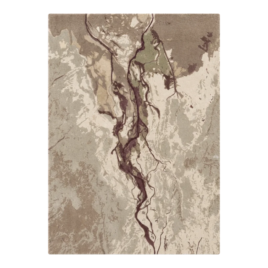River Delta Hand Tufted Wool and Bamboo Silk Rug