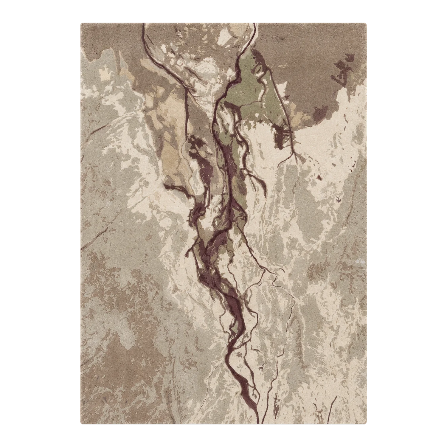 River Delta Hand Tufted Wool and Bamboo Silk Rug