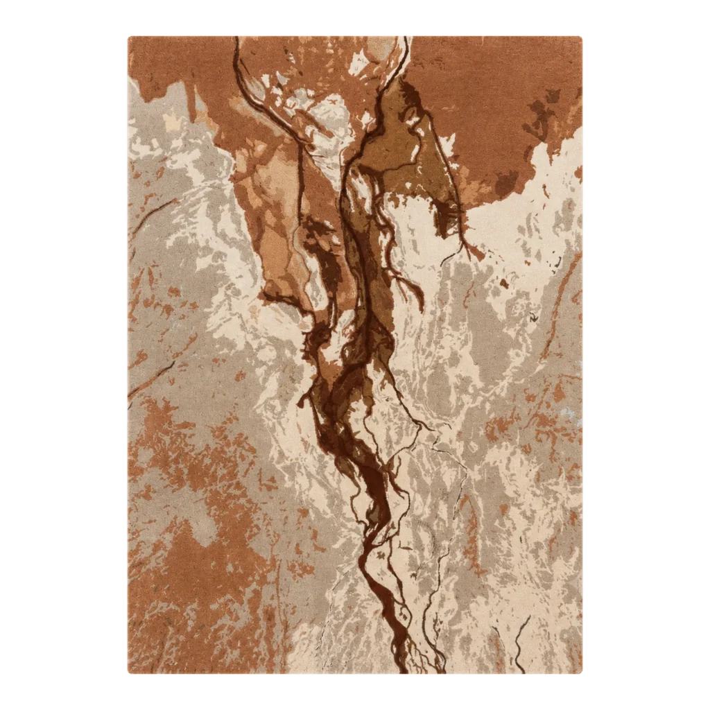 River Delta Hand Tufted Wool and Bamboo Silk Rug