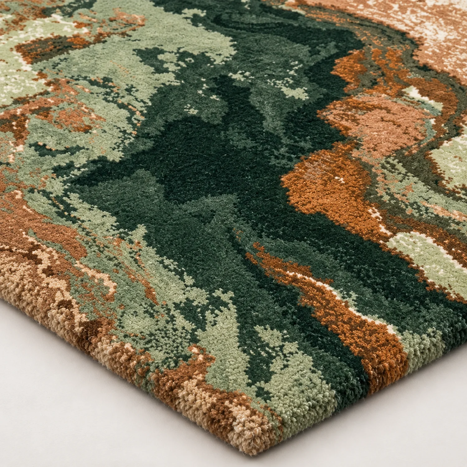 Riverstone Current Hand Tufted Wool and Bamboo Silk Rug - Image 2