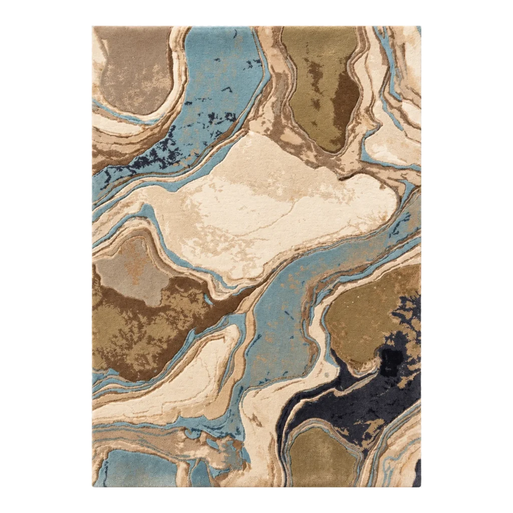 Wadi Confluence Hand Tufted Wool and Bamboo Silk Rug