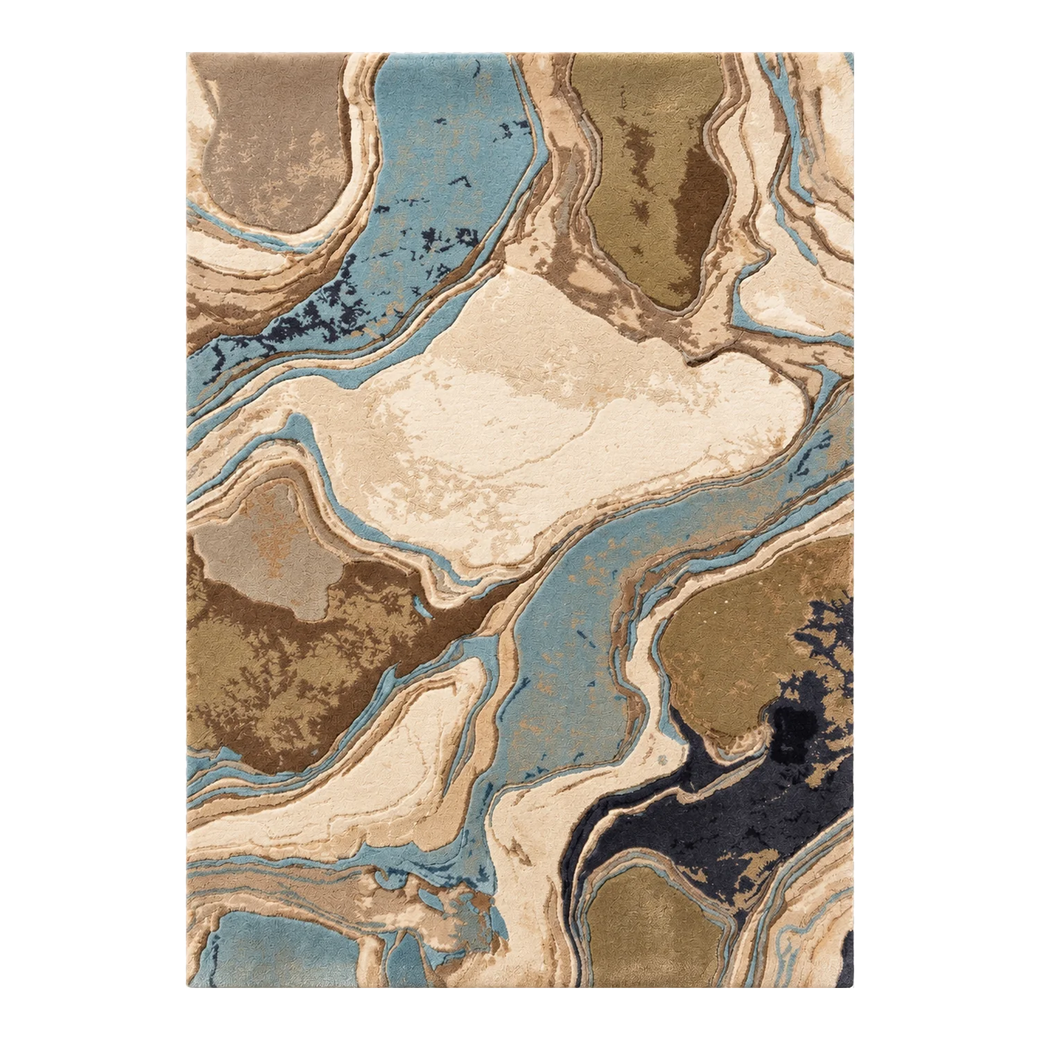 Wadi Confluence Hand Tufted Wool and Bamboo Silk Rug