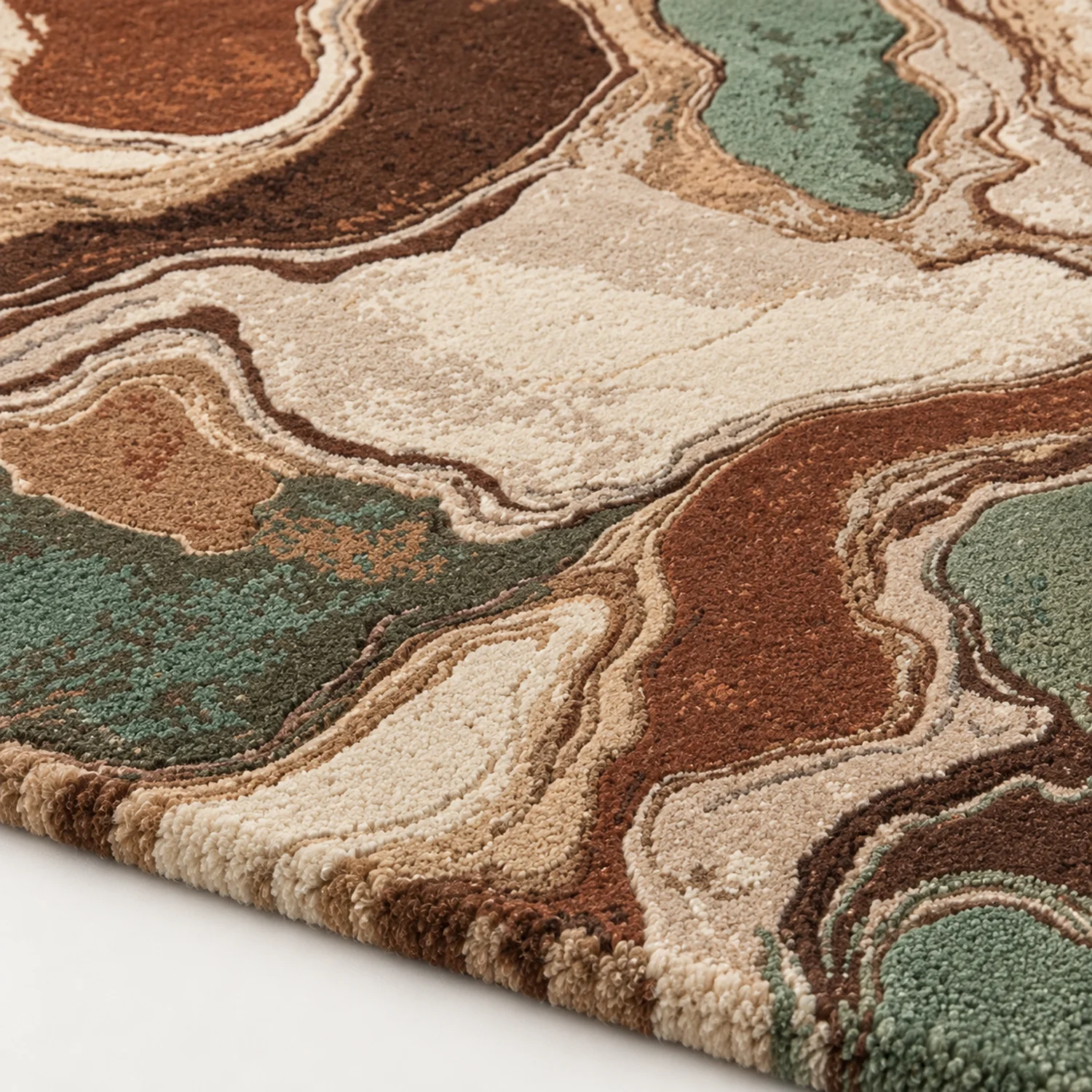 Wadi Confluence Hand Tufted Wool and Bamboo Silk Rug - Image 2