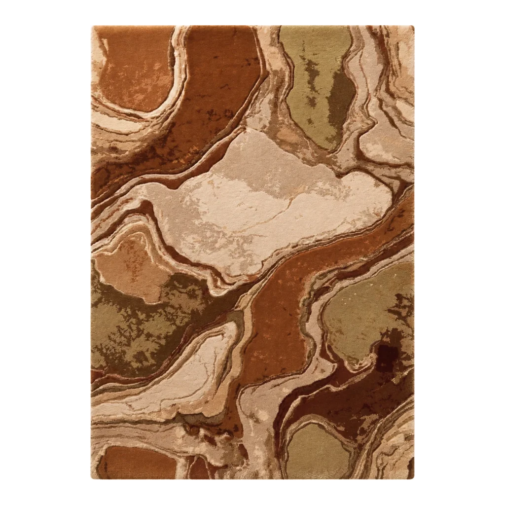 Wadi Confluence Hand Tufted Wool and Bamboo Silk Rug
