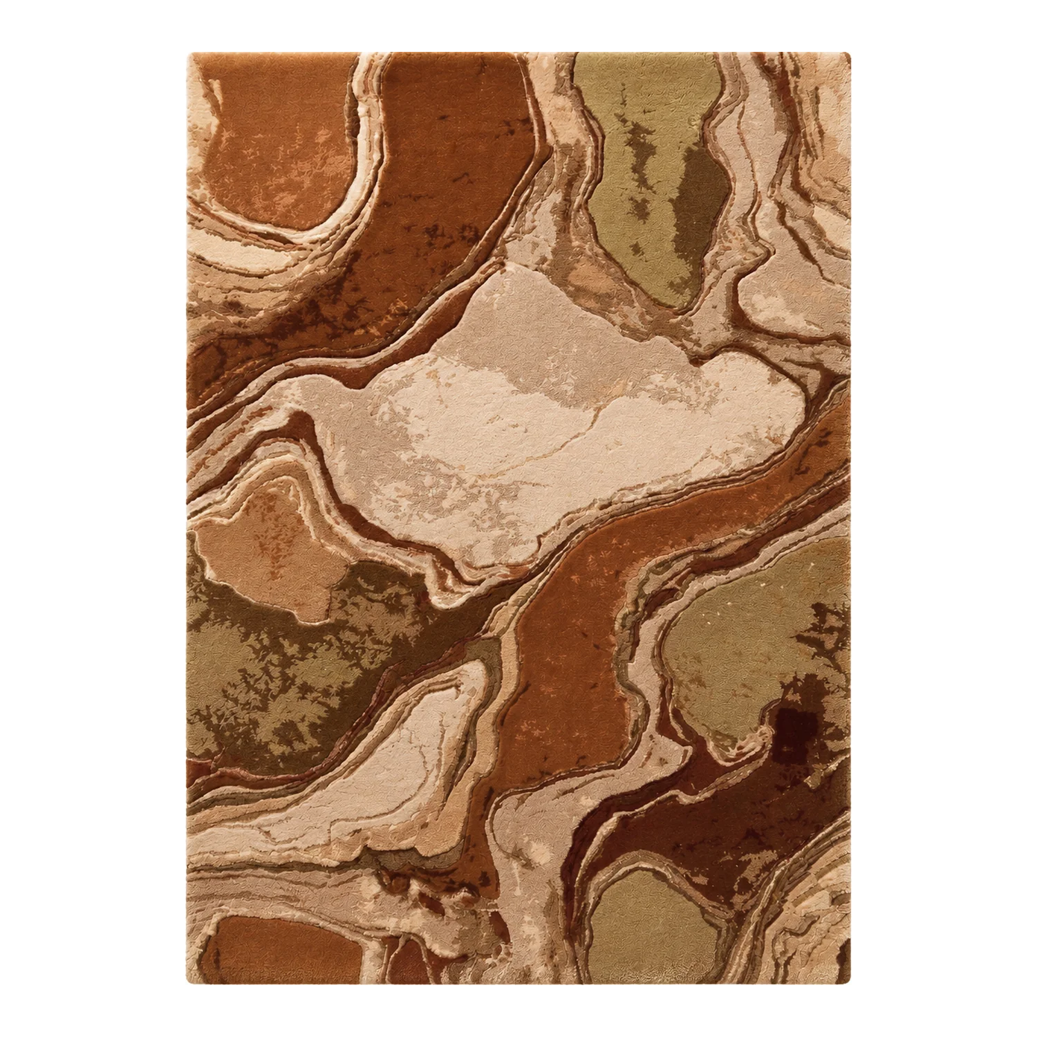 Wadi Confluence Hand Tufted Wool and Bamboo Silk Rug
