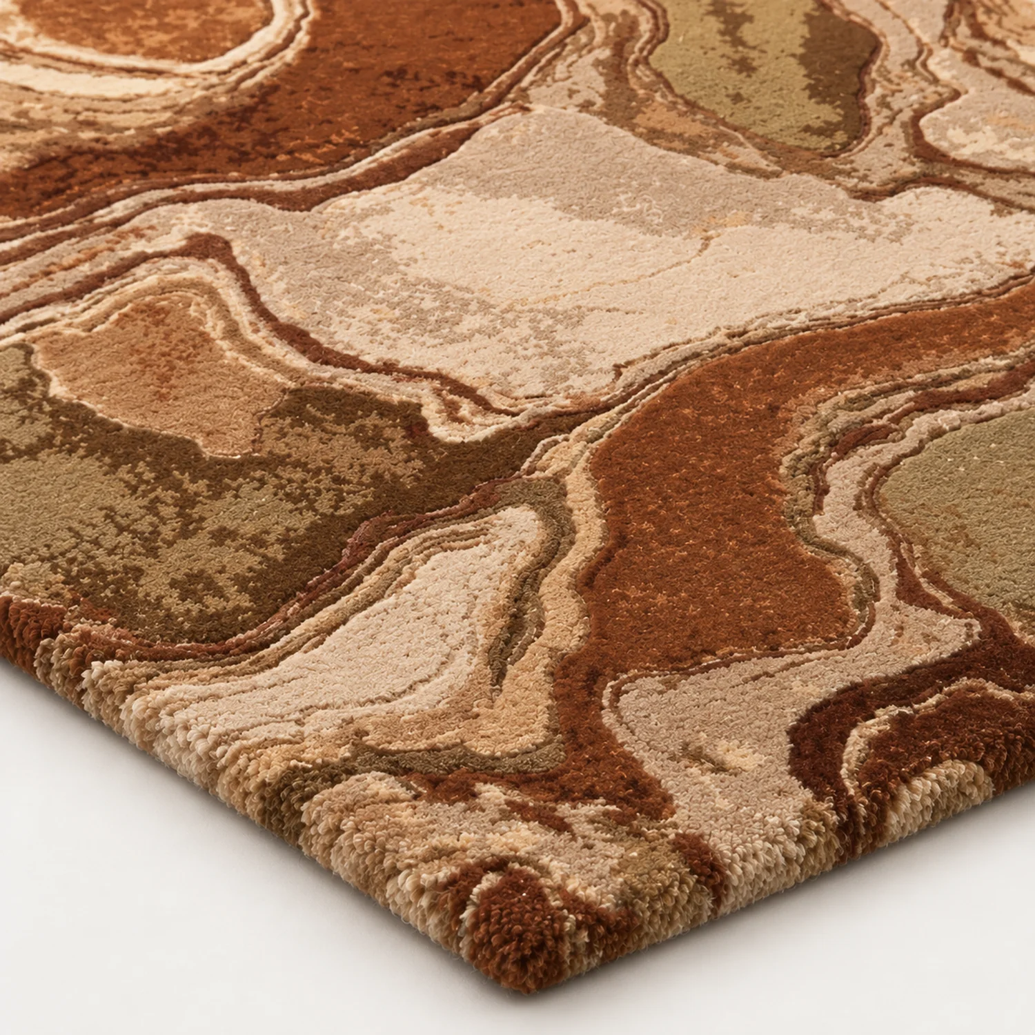 Wadi Confluence Hand Tufted Wool and Bamboo Silk Rug - Image 2