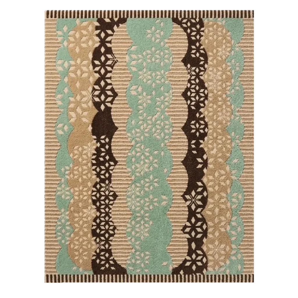 Woven Current Hand Tufted Wool and Bamboo Silk Rug