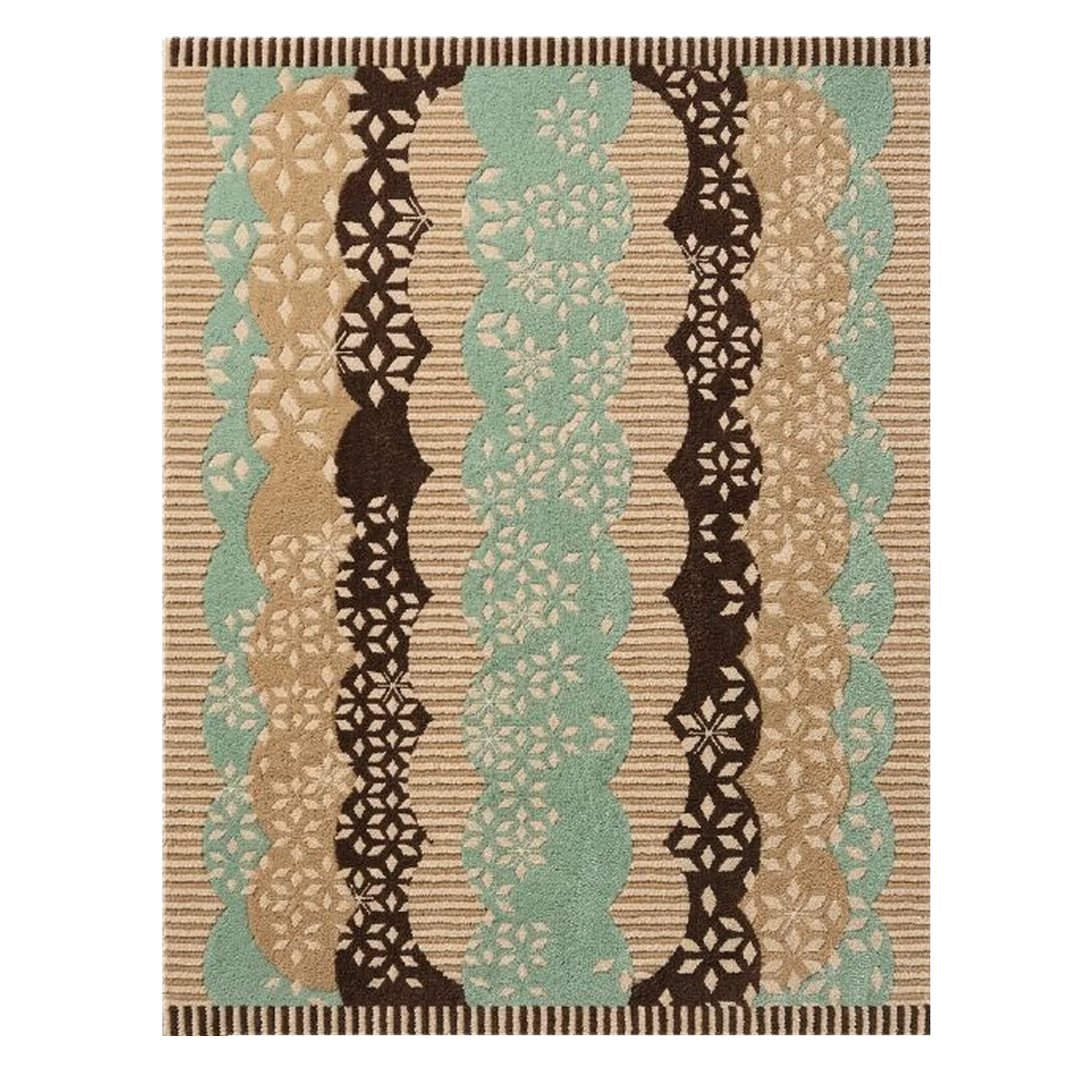 Woven Current Hand Tufted Wool and Bamboo Silk Rug