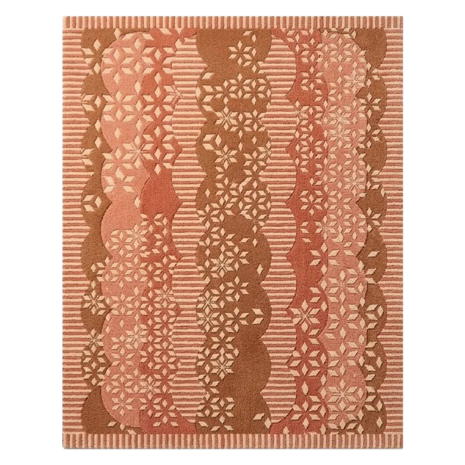 Woven Current Hand Tufted Wool and Bamboo Silk Rug