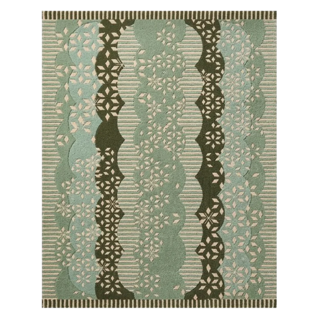 Woven Current Hand Tufted Wool and Bamboo Silk Rug